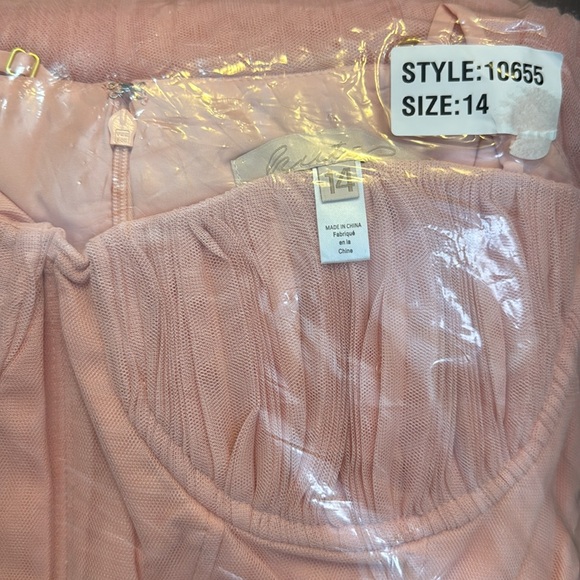 Anthropologie Hutch Amara Corset Pleated Tulle Fit & Flare Midi Dress size 14 - Picture 5 of 12